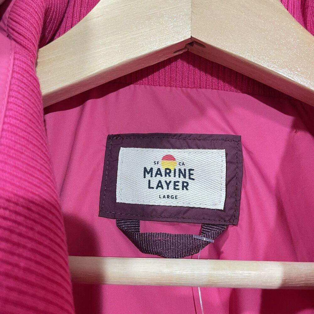 Marine Layer Gia Crop Puffer Jacket  Women's Size Large Colorblock Warm NEW - Picture 3 of 8